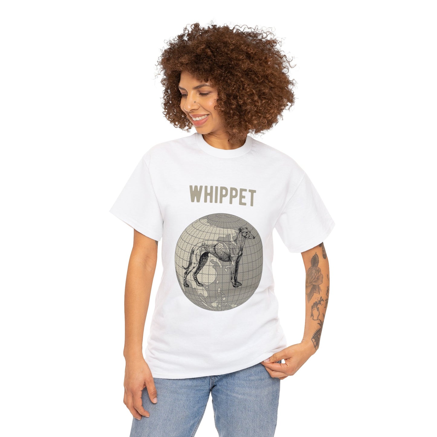 Whippet T-Shirt, World Map Tee