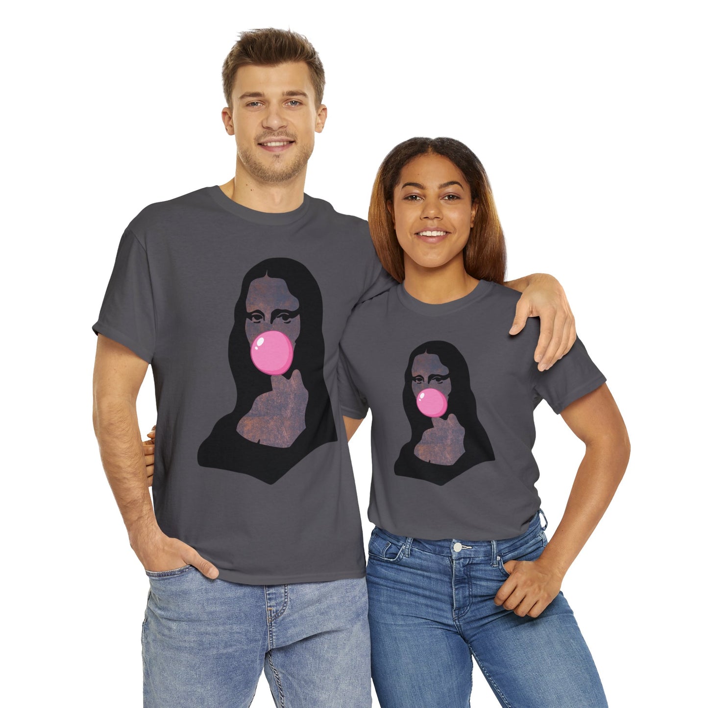 Mona Lisa Bubblegum T-Shirt Italy Humor Tee