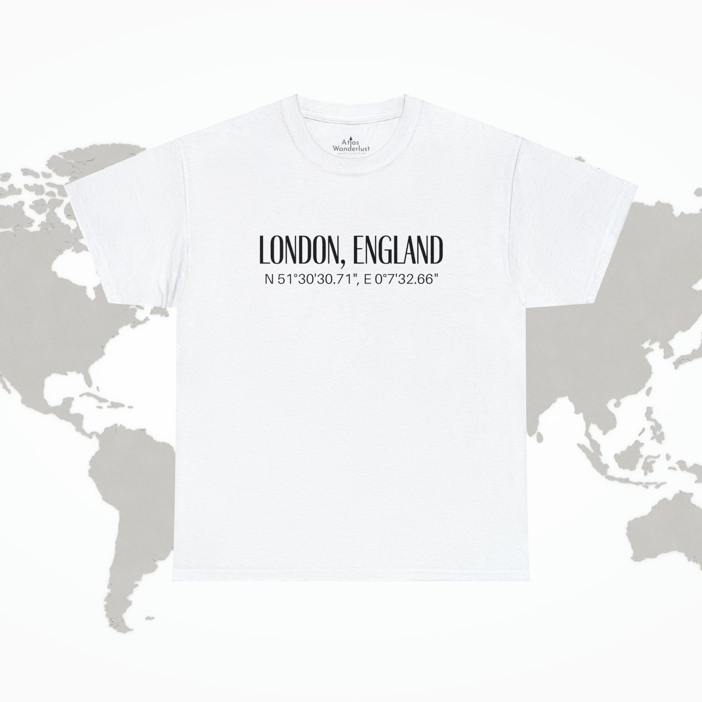 London England Coordinates T-Shirt, Modern Angophile Tee