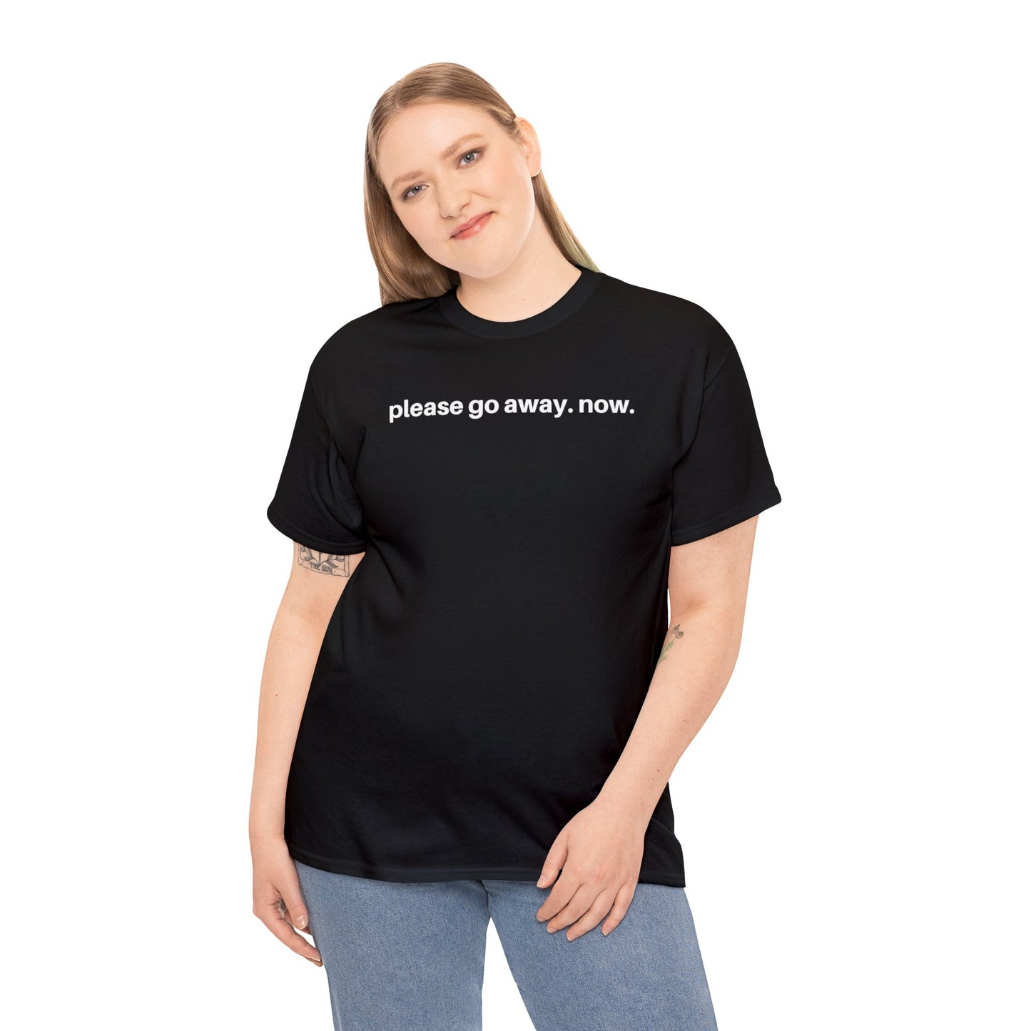 Please go away. now T-Shirt, Sarcasm Tee