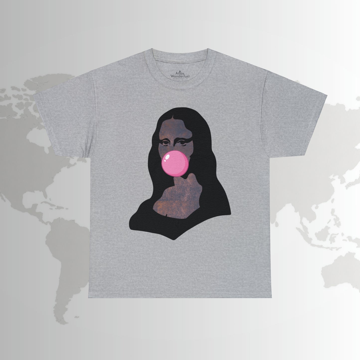 Mona Lisa Bubblegum T-Shirt Italy Humor Tee