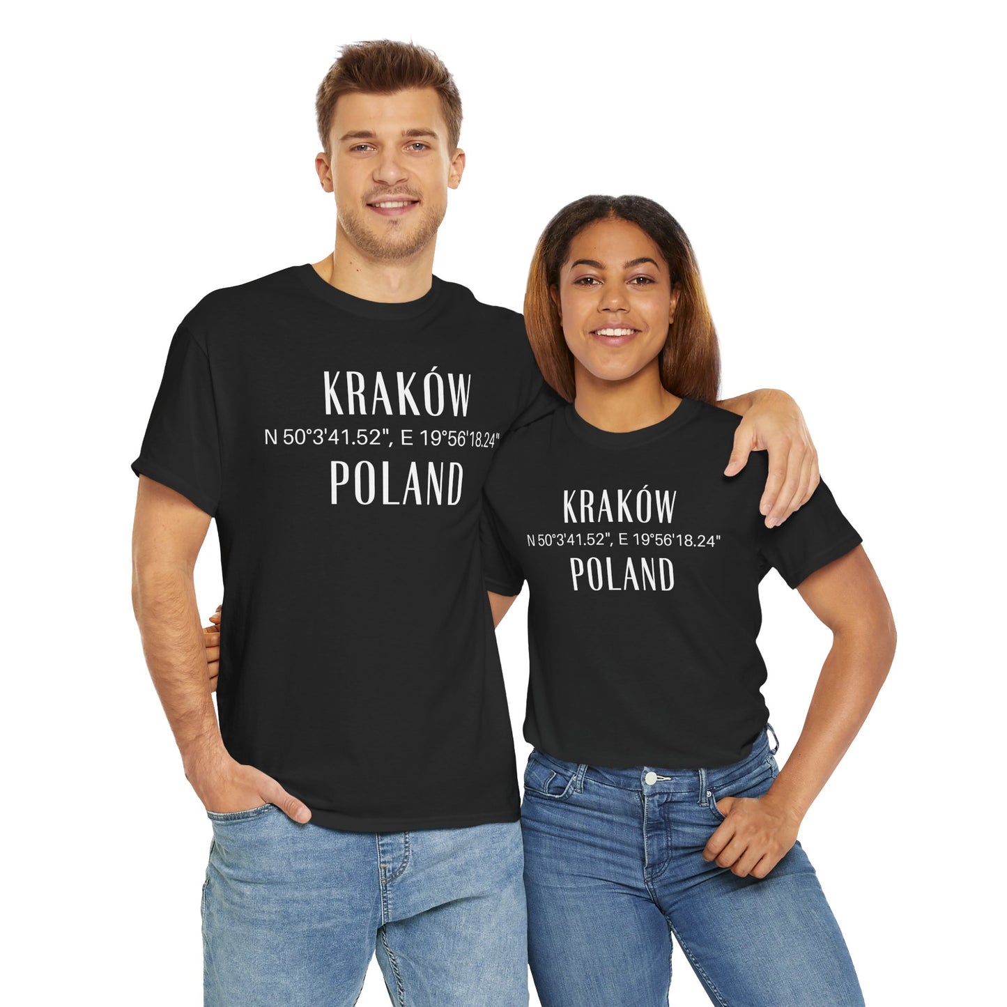 Krakow, Poland Coordinates T-Shirt