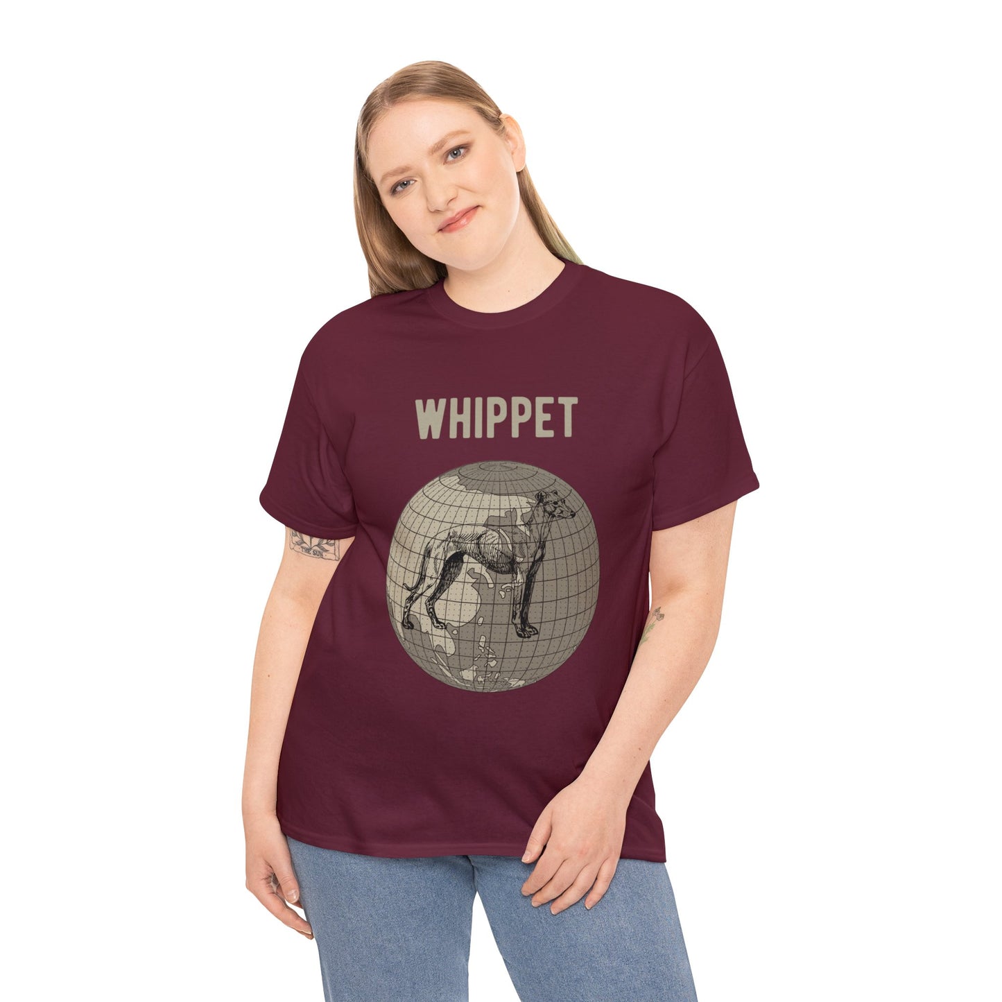 Whippet T-Shirt, World Map Tee