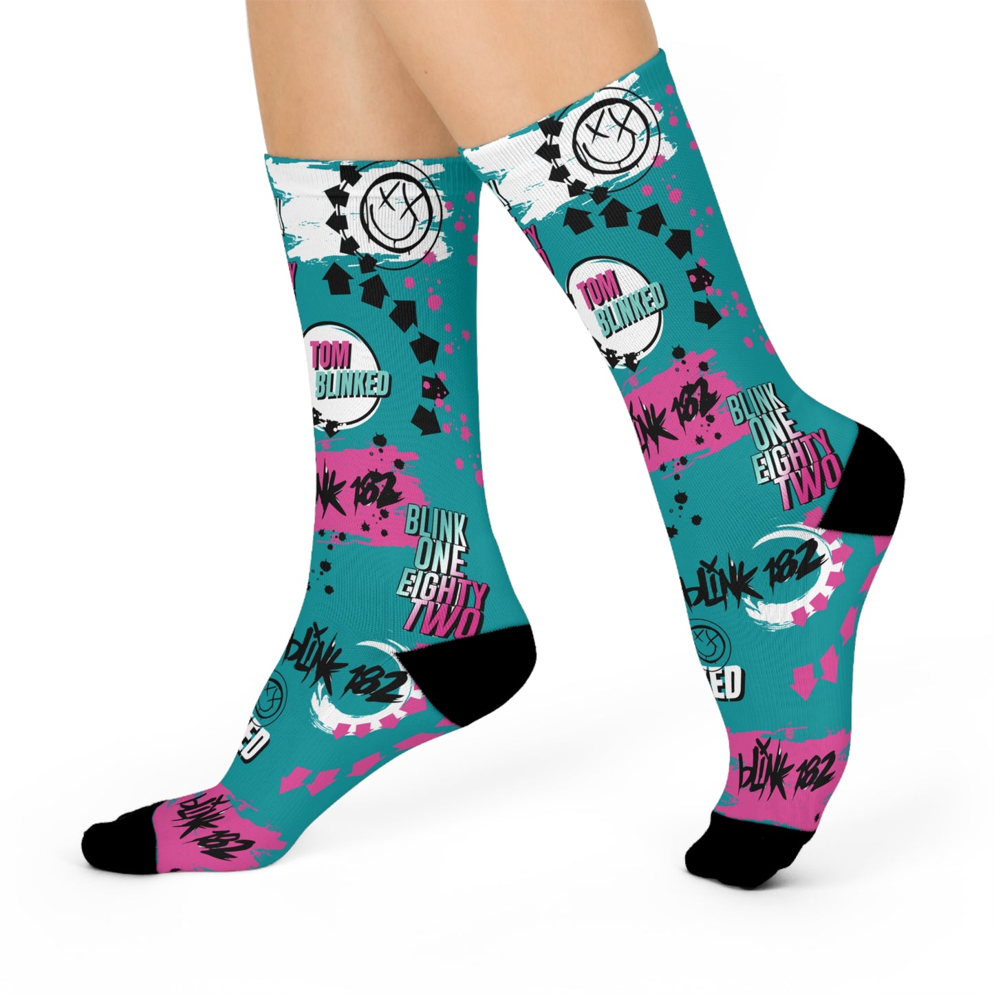 Blink 182 Socks Tom Is Back! Unisex Adult Stretchy Mid Calf