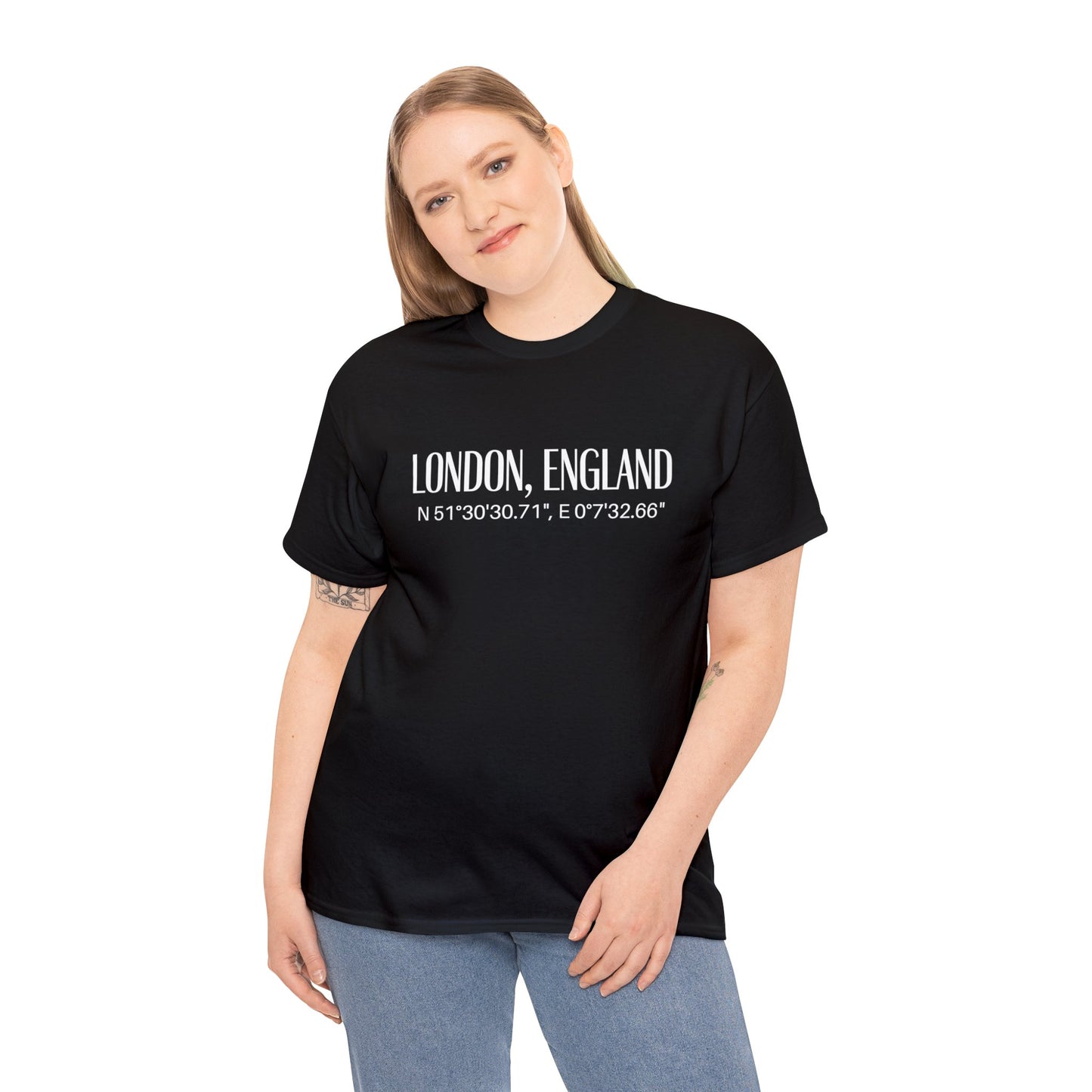 London England Coordinates T-Shirt, Modern Angophile Tee