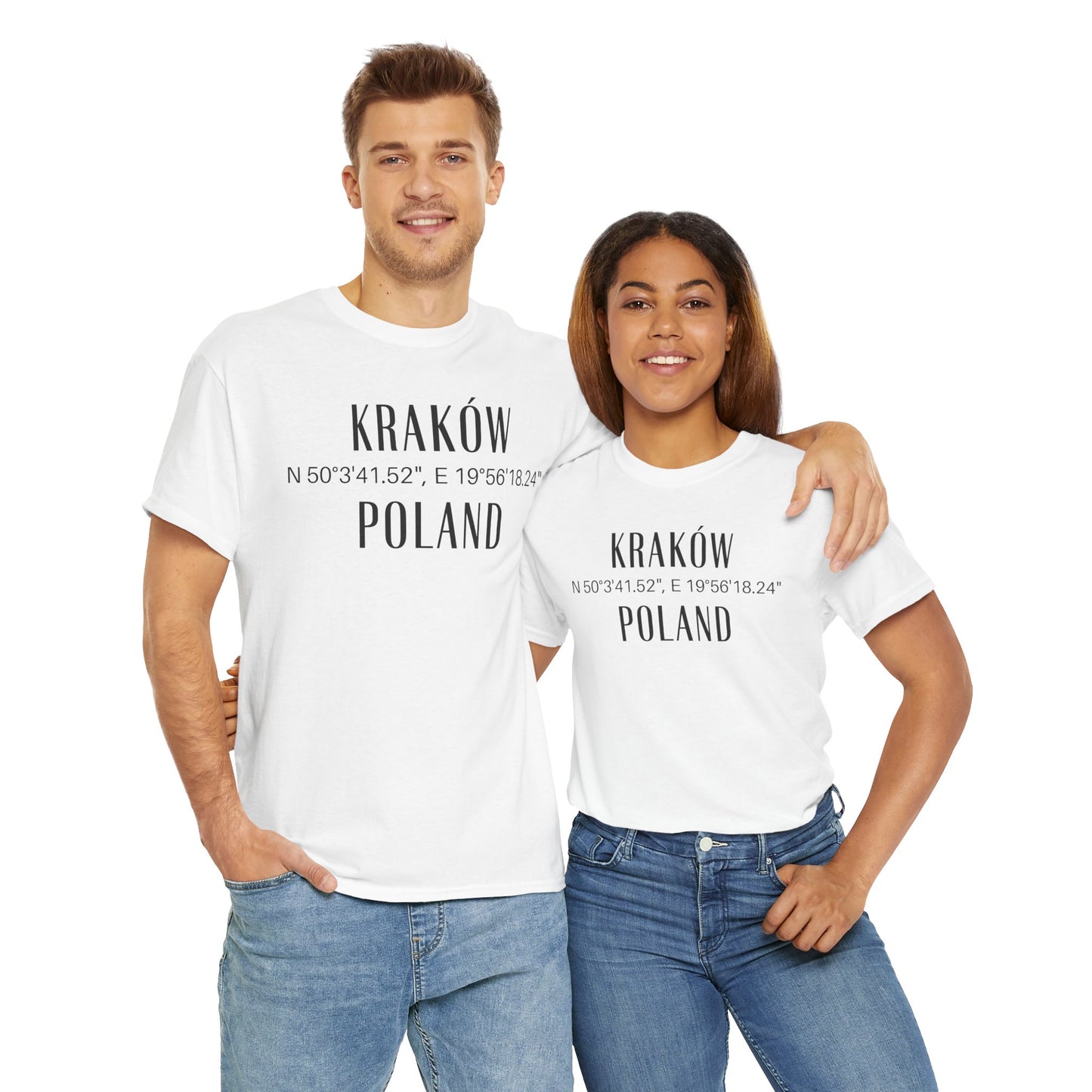 Krakow, Poland Coordinates T-Shirt
