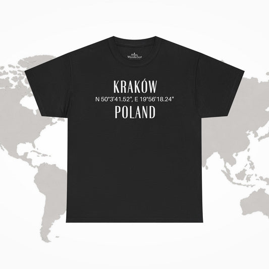 Krakow, Poland Coordinates T-Shirt Unisex