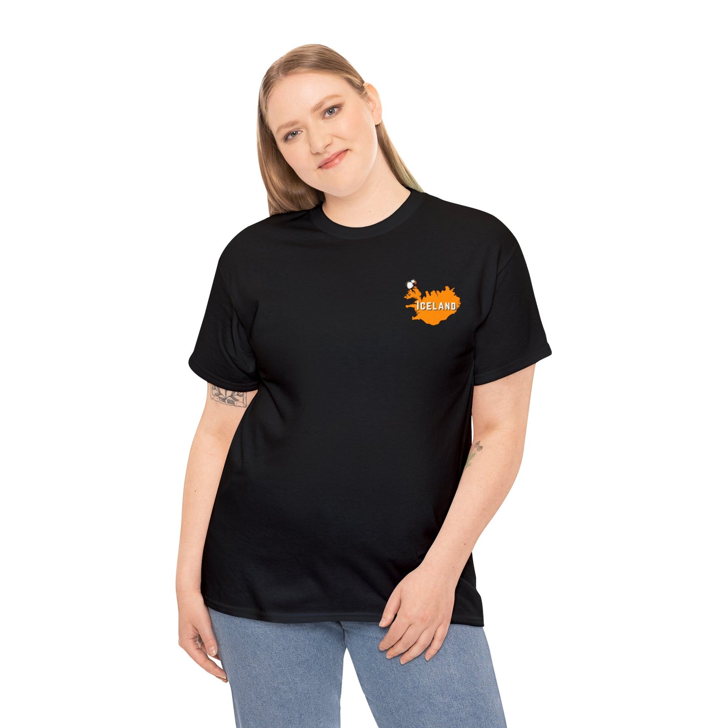 Iceland T-Shirt, 2-Sided Travel Tee Puffins Viking