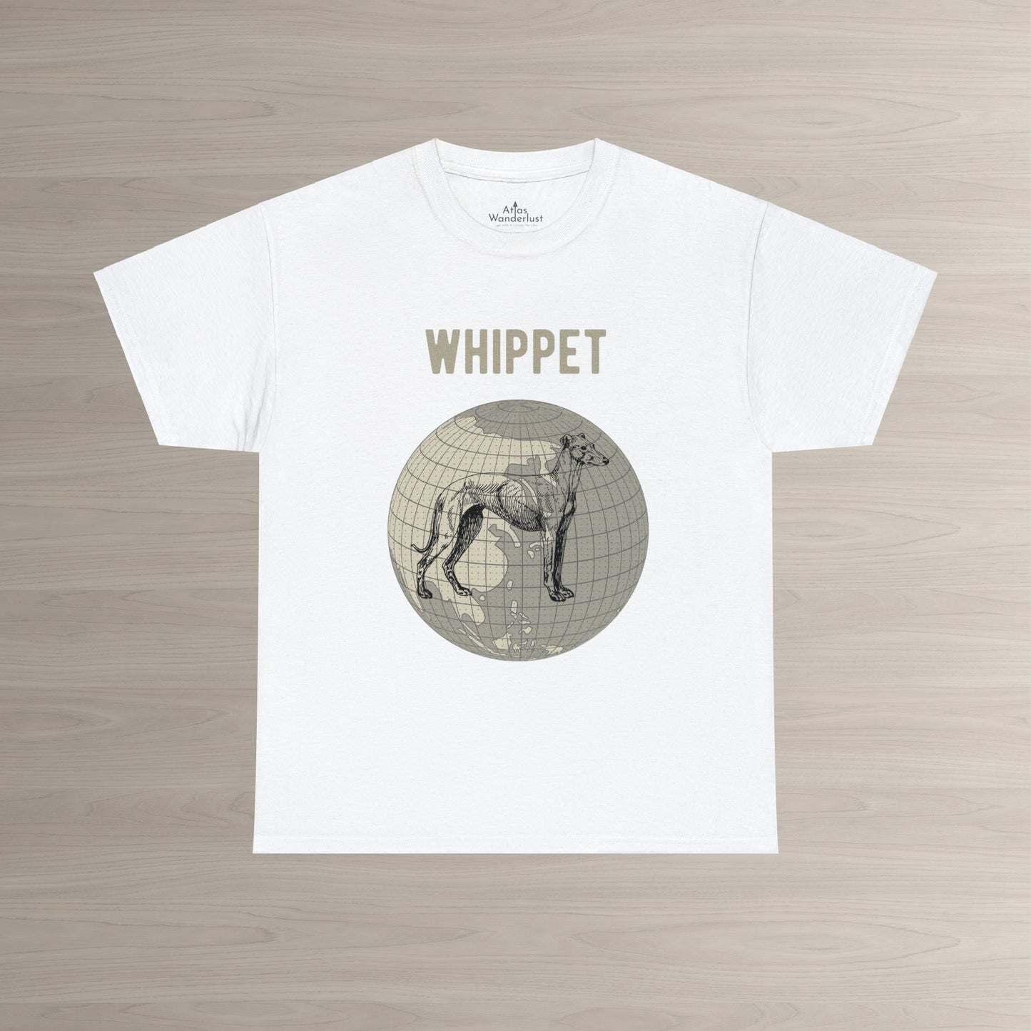 Whippet T-Shirt, World Map Tee