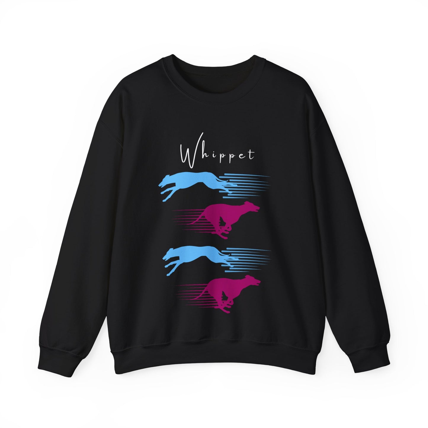 Whippet Unisex Heavy Blend Crewneck Sweatshirt- 23-hour Couch Potato, Whippet Hoodie- Original Design, Black Loose Fit, True to Size