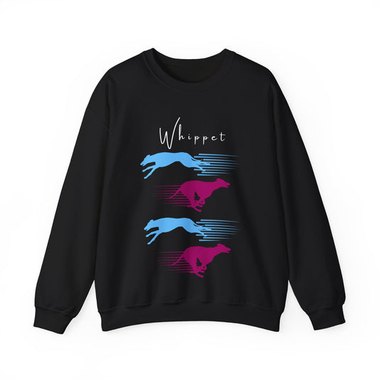 Whippet Unisex Heavy Blend Crewneck Sweatshirt- 23-hour Couch Potato, Whippet Hoodie- Original Design, Black Loose Fit, True to Size