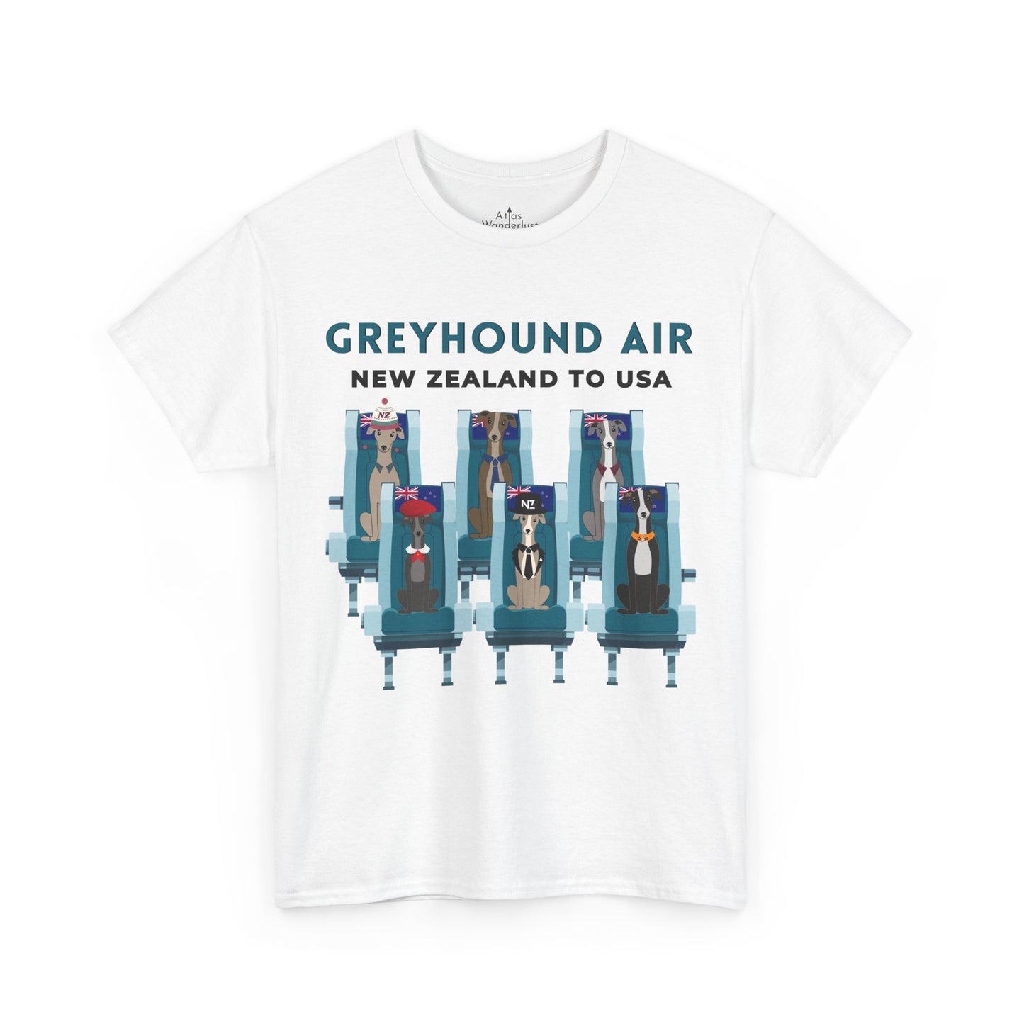 Greyhound Air Short Sleeve Shirt New Zealand to USA Greyhound Rescue