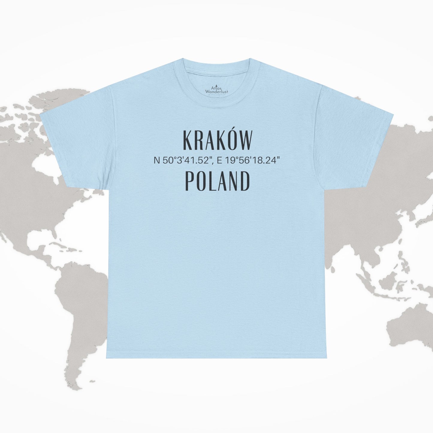 Krakow, Poland Coordinates T-Shirt