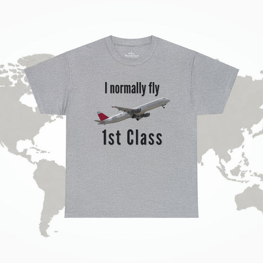 I normally Fly 1st Class T-Shirt, Funny Travel Tee
