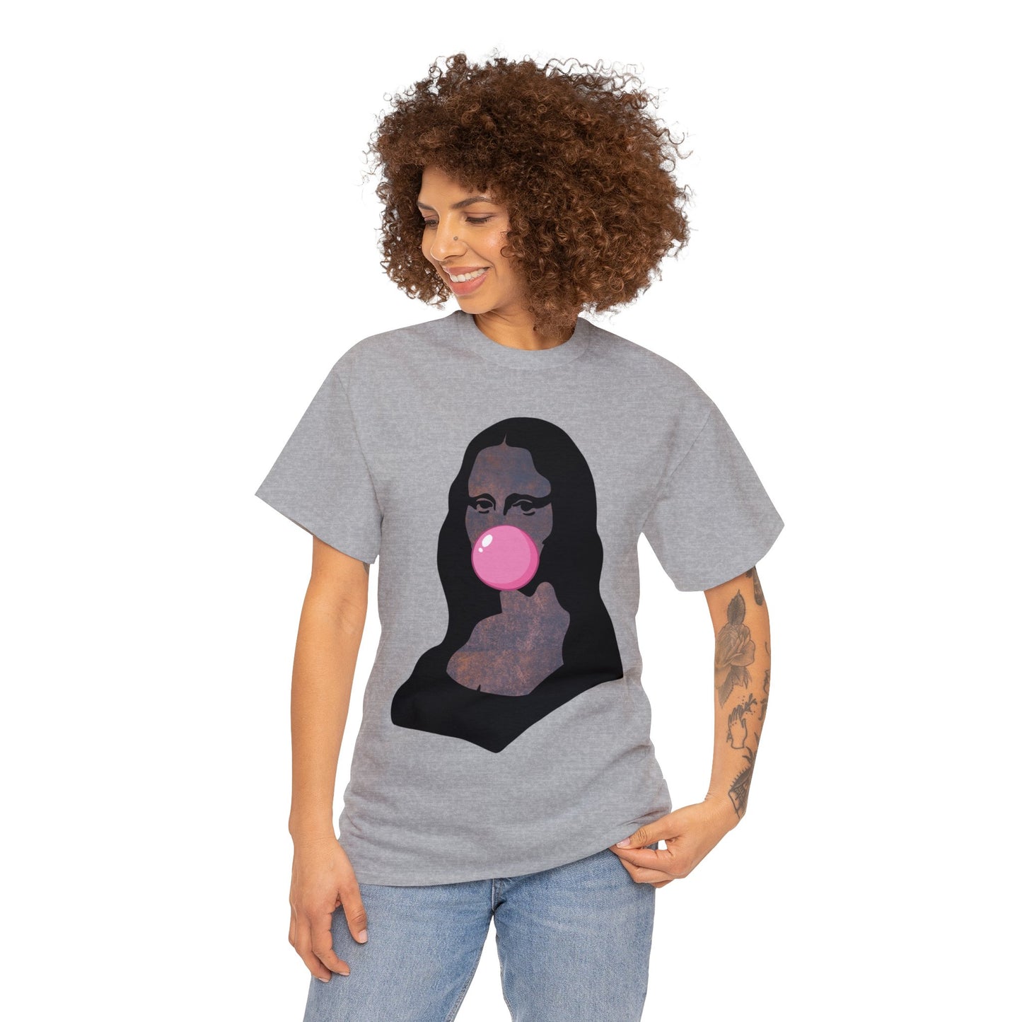 Mona Lisa Bubblegum T-Shirt Italy Humor Tee