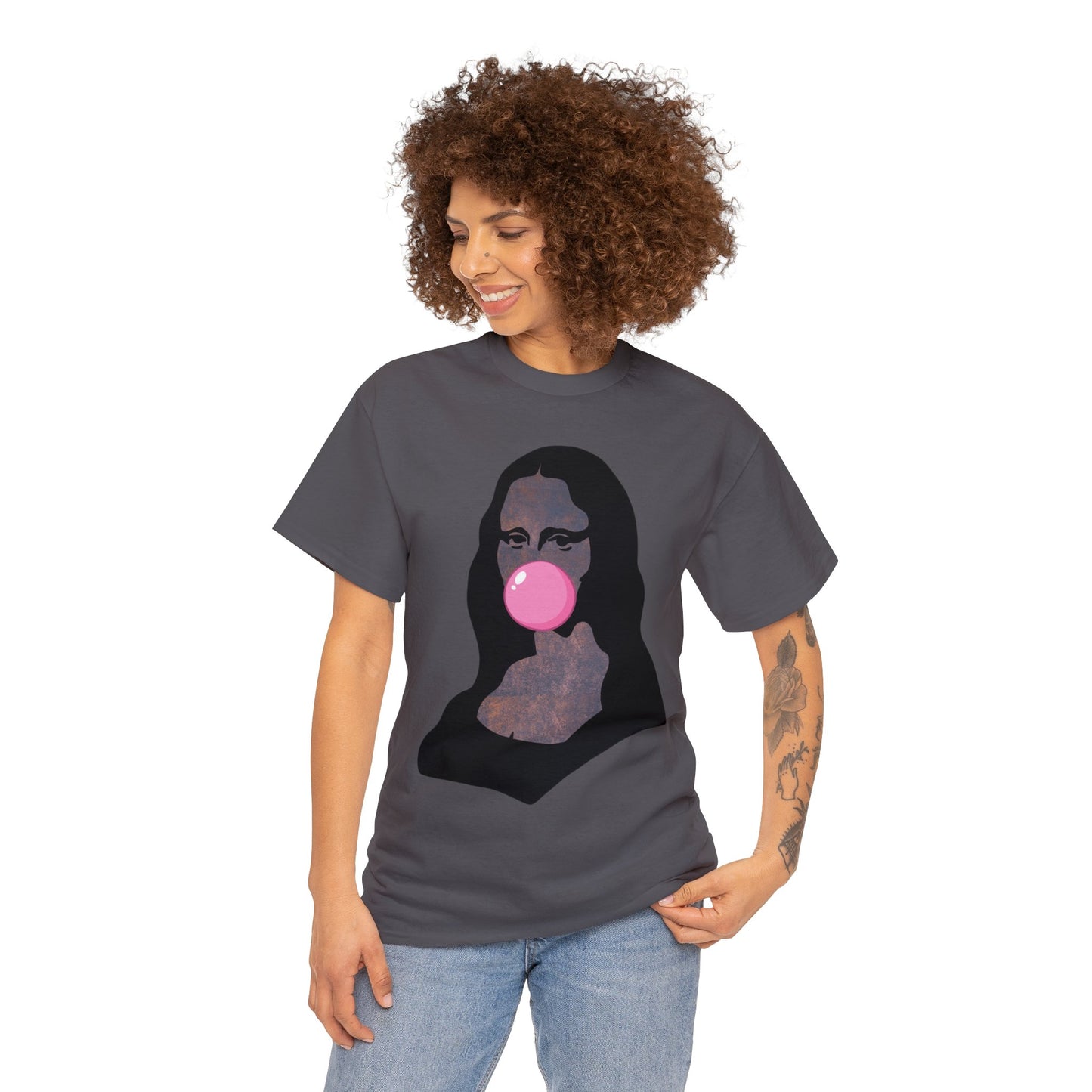 Mona Lisa Bubblegum T-Shirt Italy Humor Tee