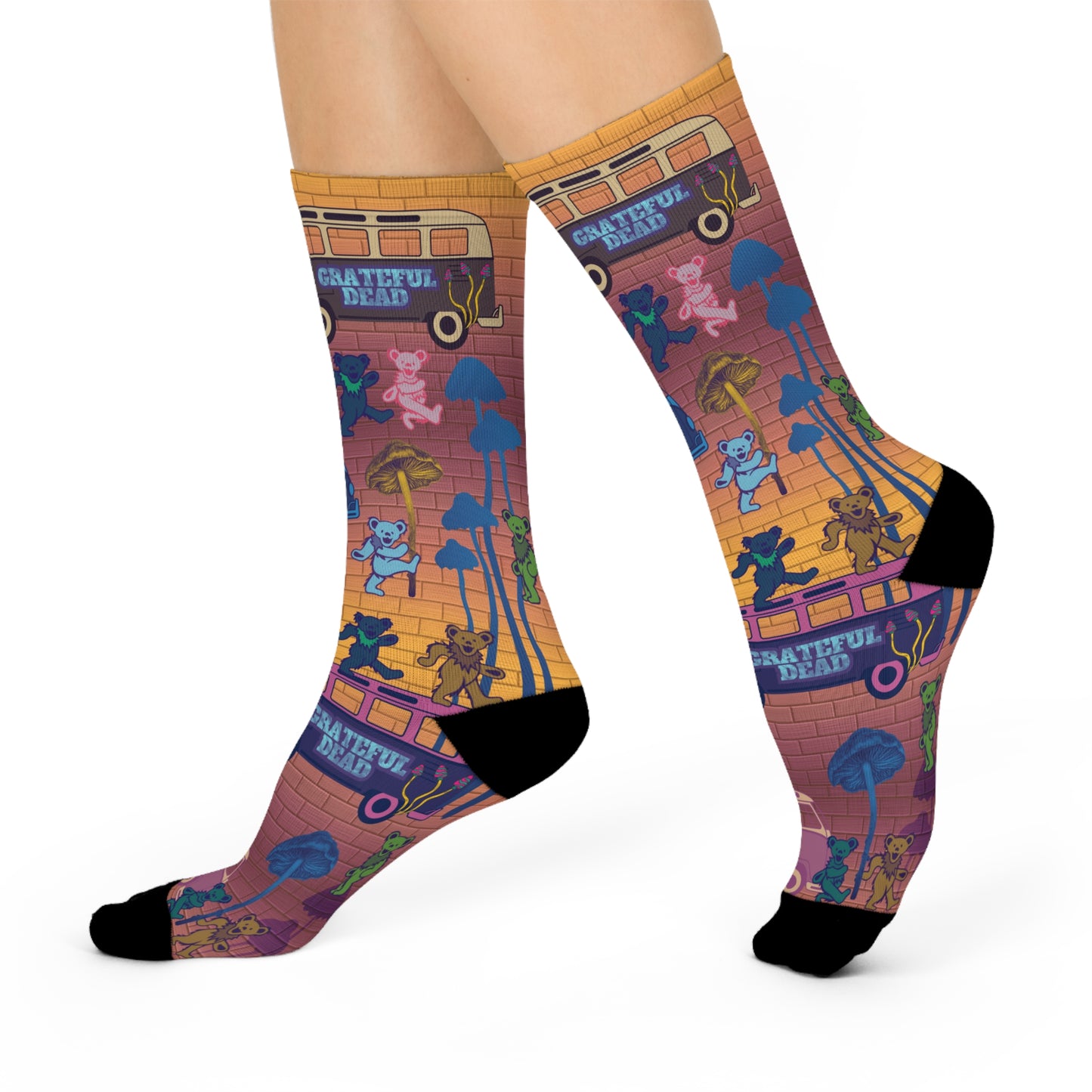 Grateful Dead Socks Dancing Bears Psychedelic Brick Trip Unisex