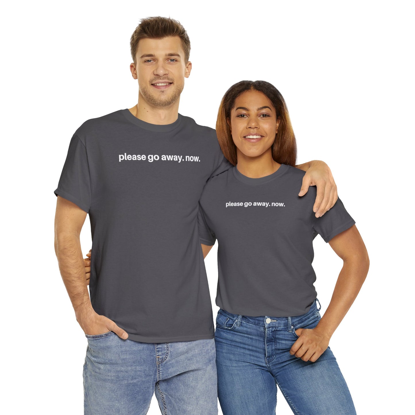 Please go away. now T-Shirt, Sarcasm Tee