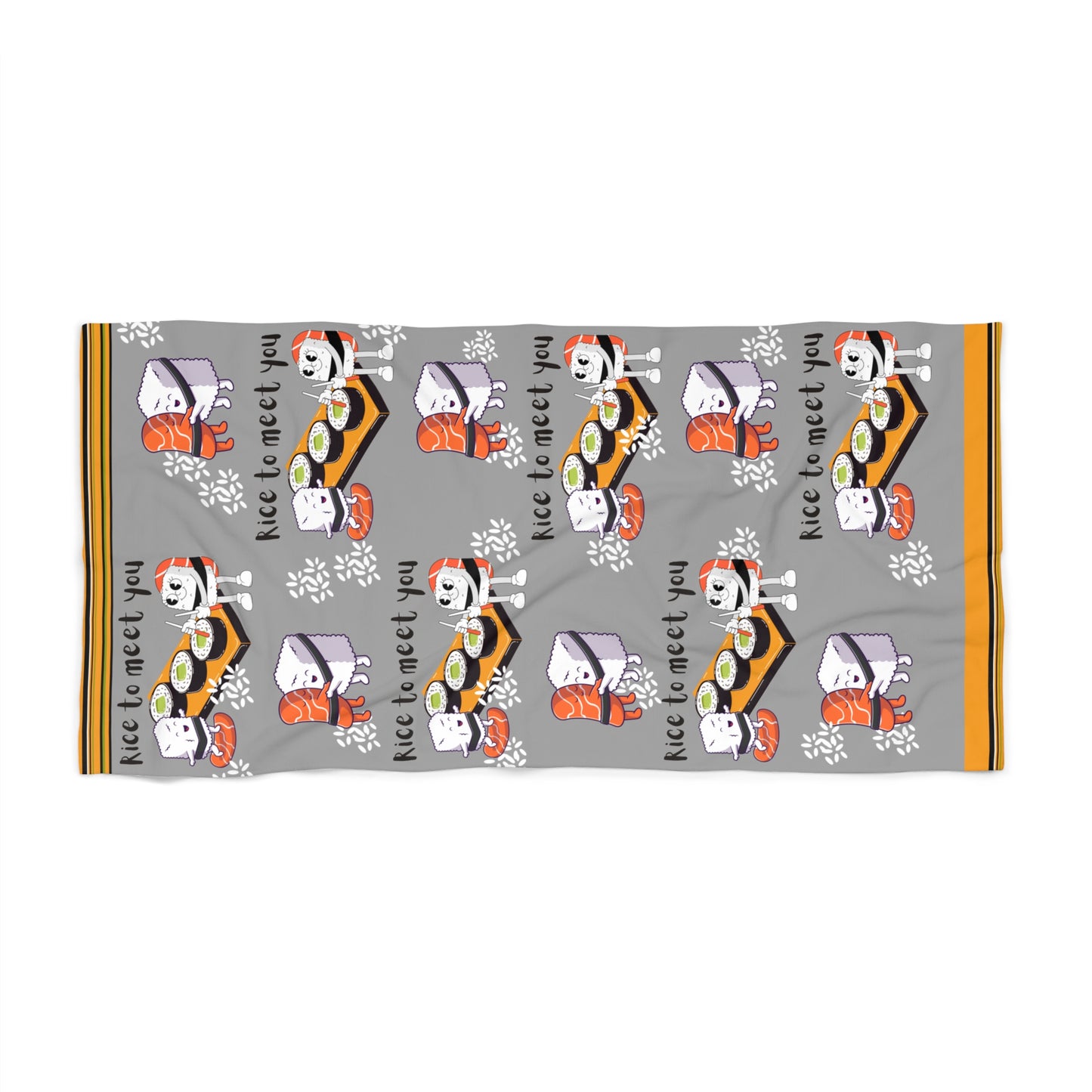 Sushi "Rice to Meet You" Beach Towel