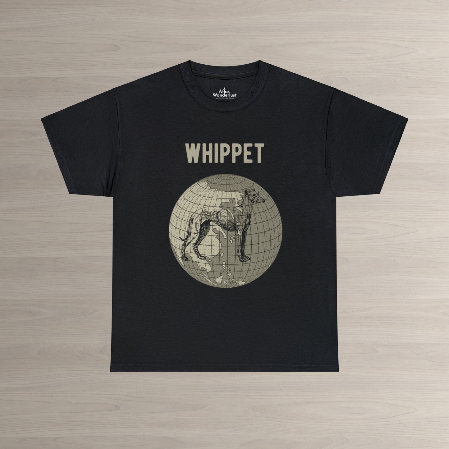 Whippet T-Shirt, World Map Tee