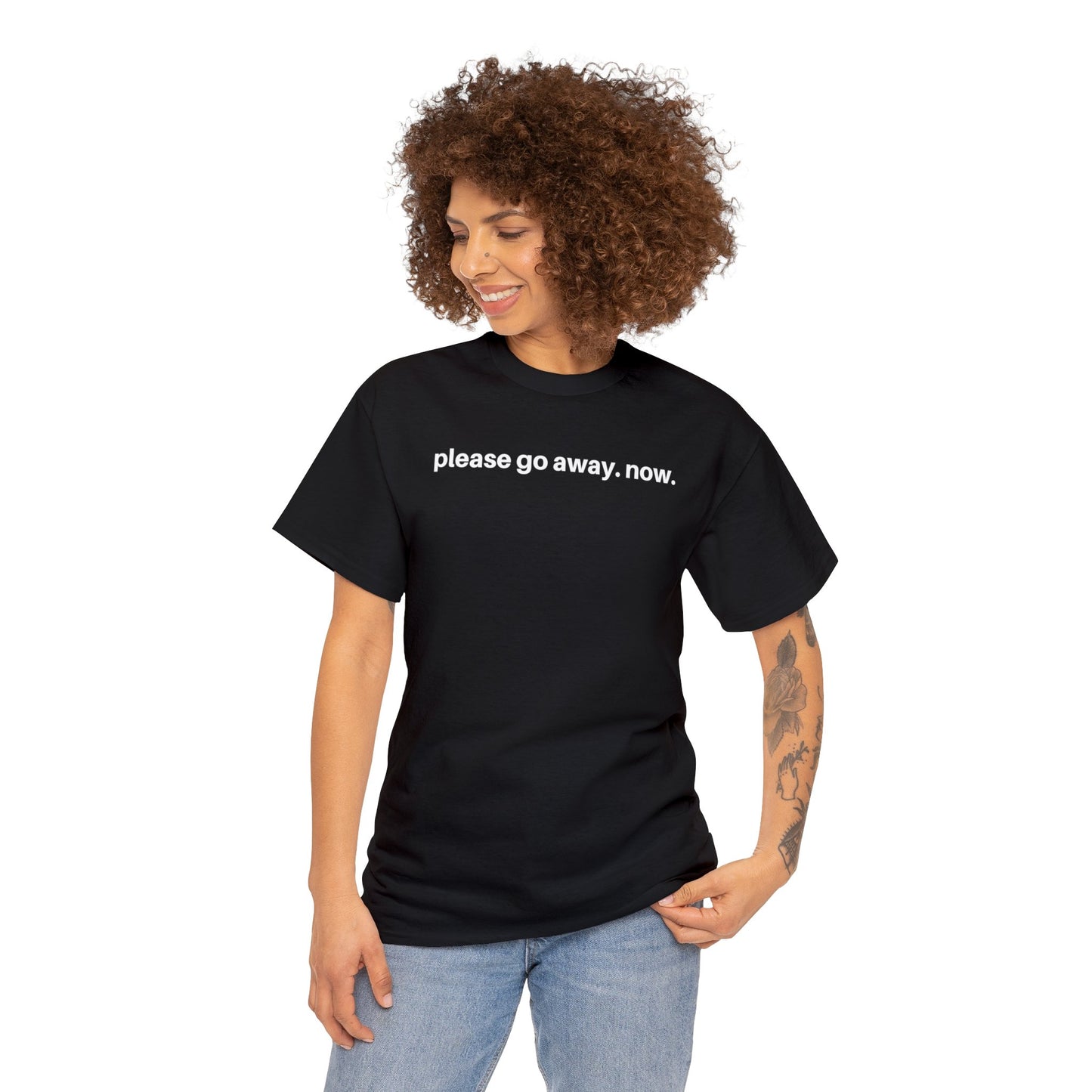 Please go away. now T-Shirt, Sarcasm Tee