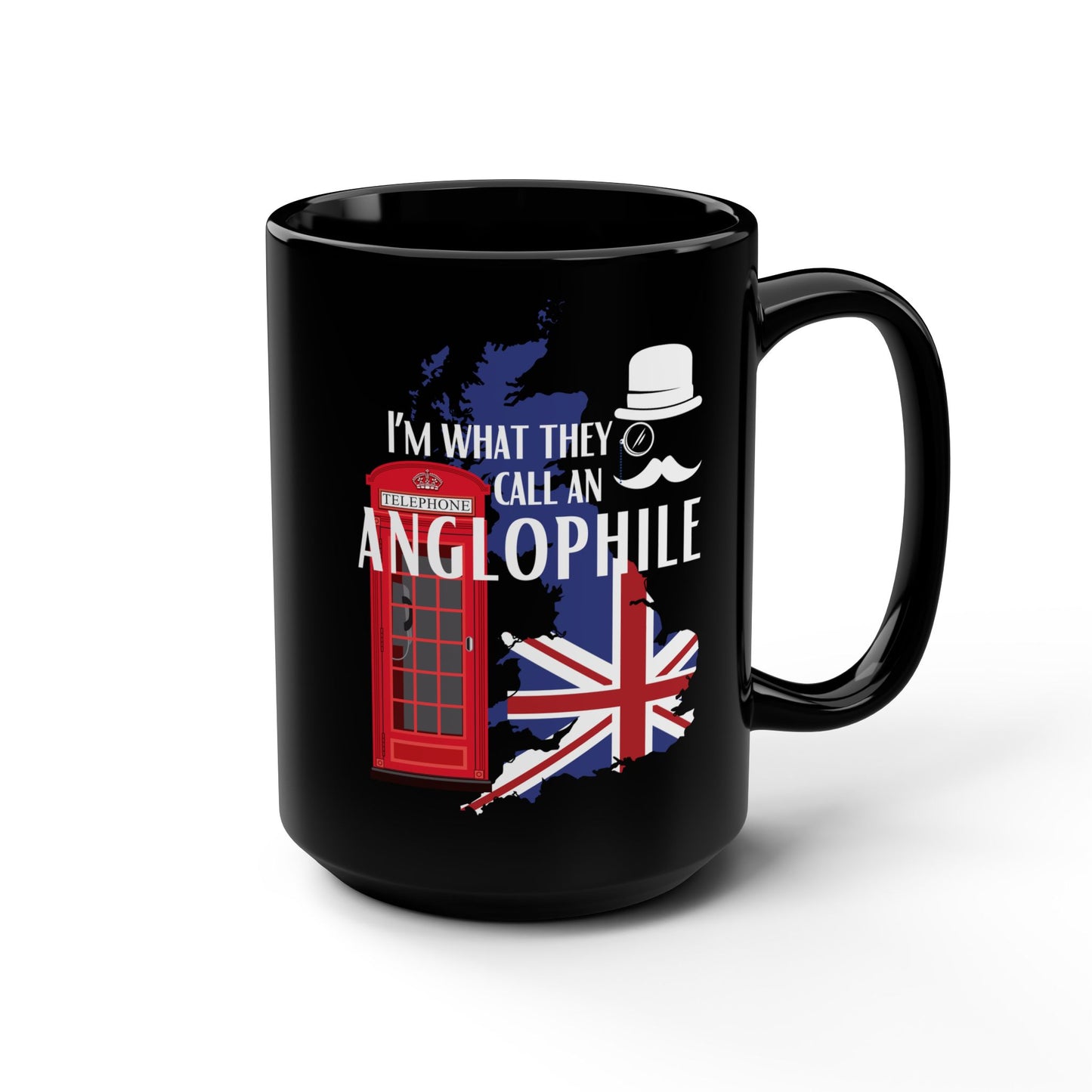 Anglophile Coffee Mug England Lovers 15 oz Ceramic Modern Original