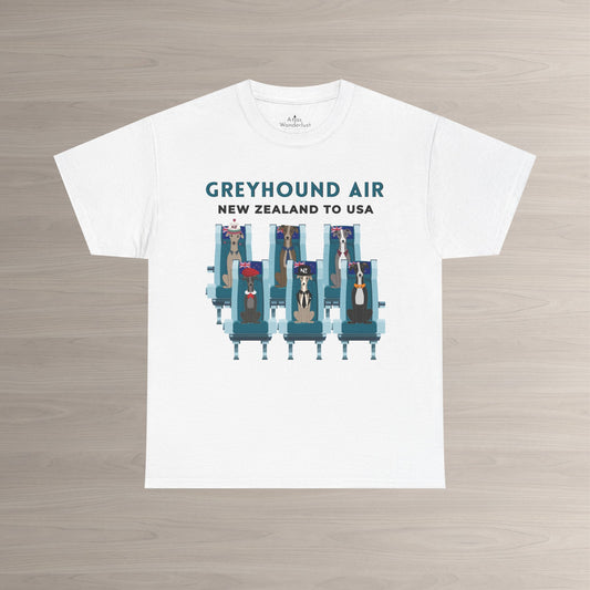 Greyhound Air Short Sleeve Shirt New Zealand to USA Greyhound Rescue