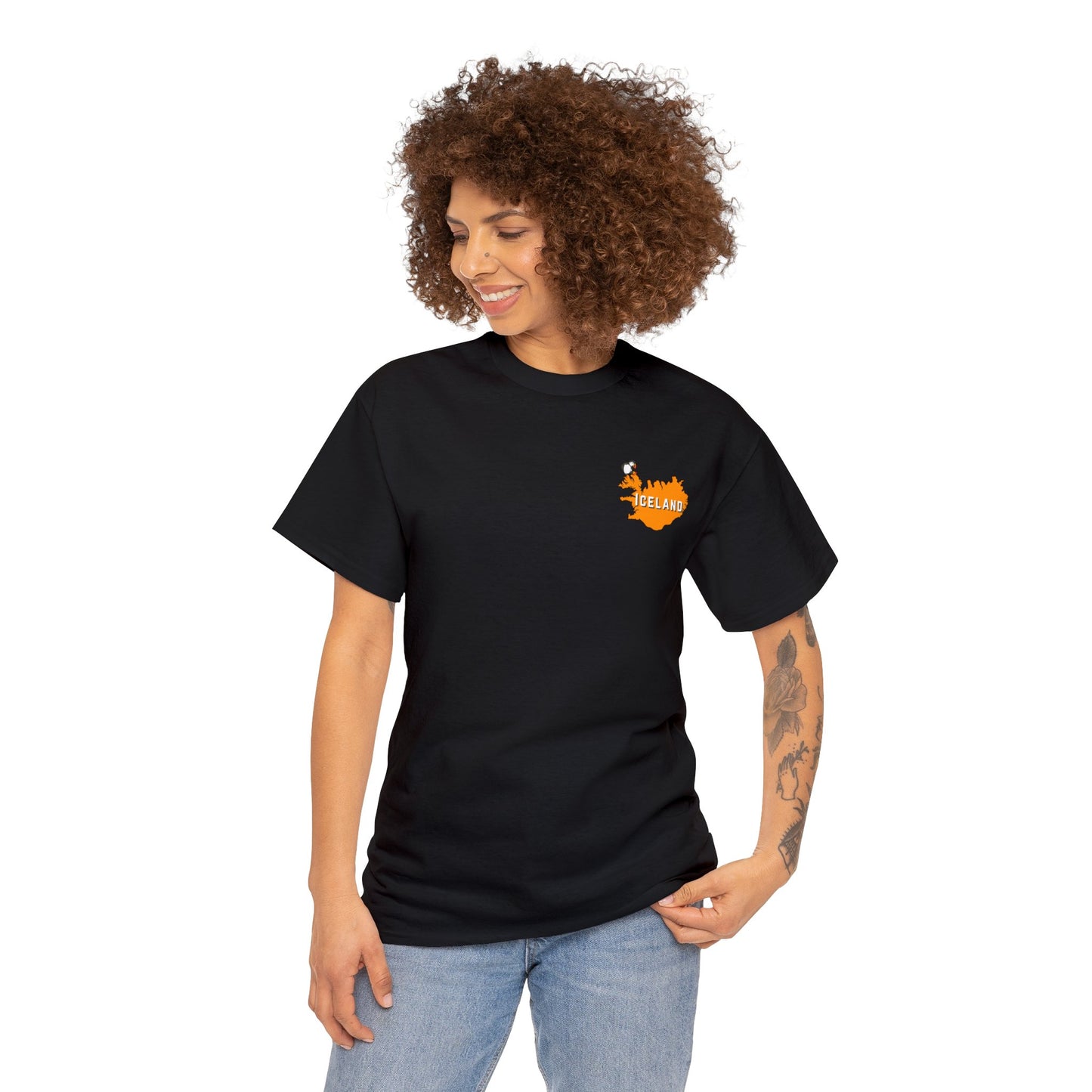 Iceland T-Shirt, 2-Sided Travel Tee Puffins Viking