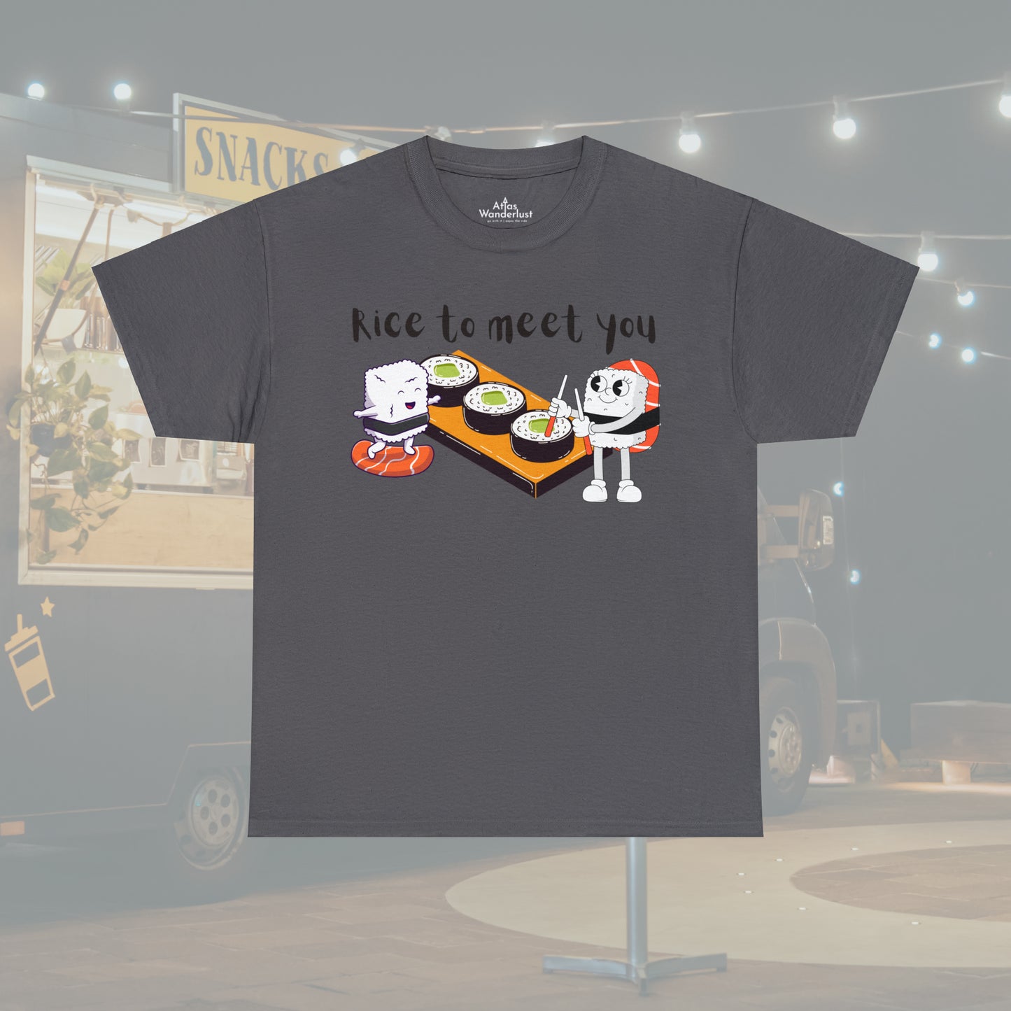 Sushi "Rice to Meet You" T-Shirt, Food Pun Tee