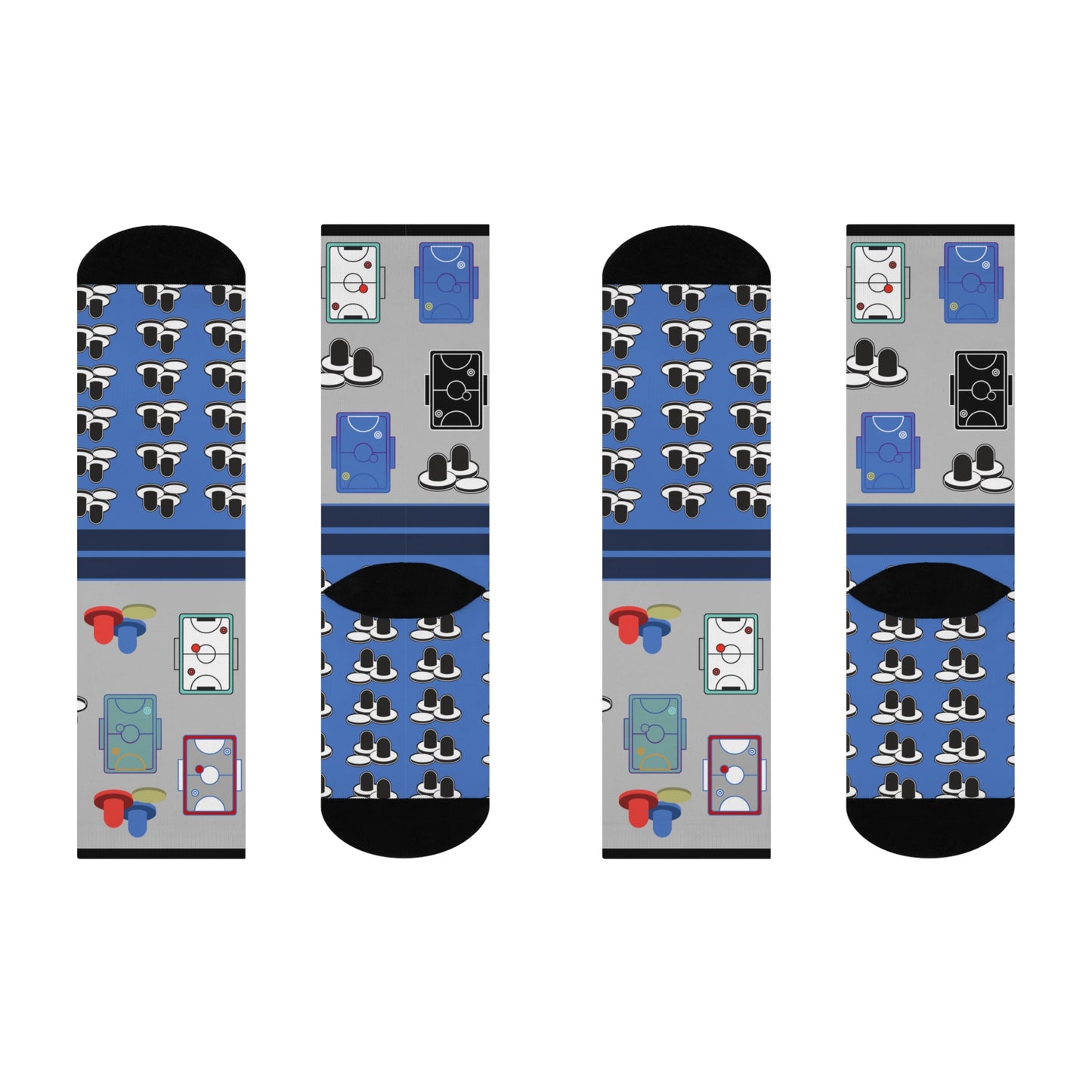 Air Hockey Socks Table Pucks Unisex Adult Stretchy Mid Calf Original