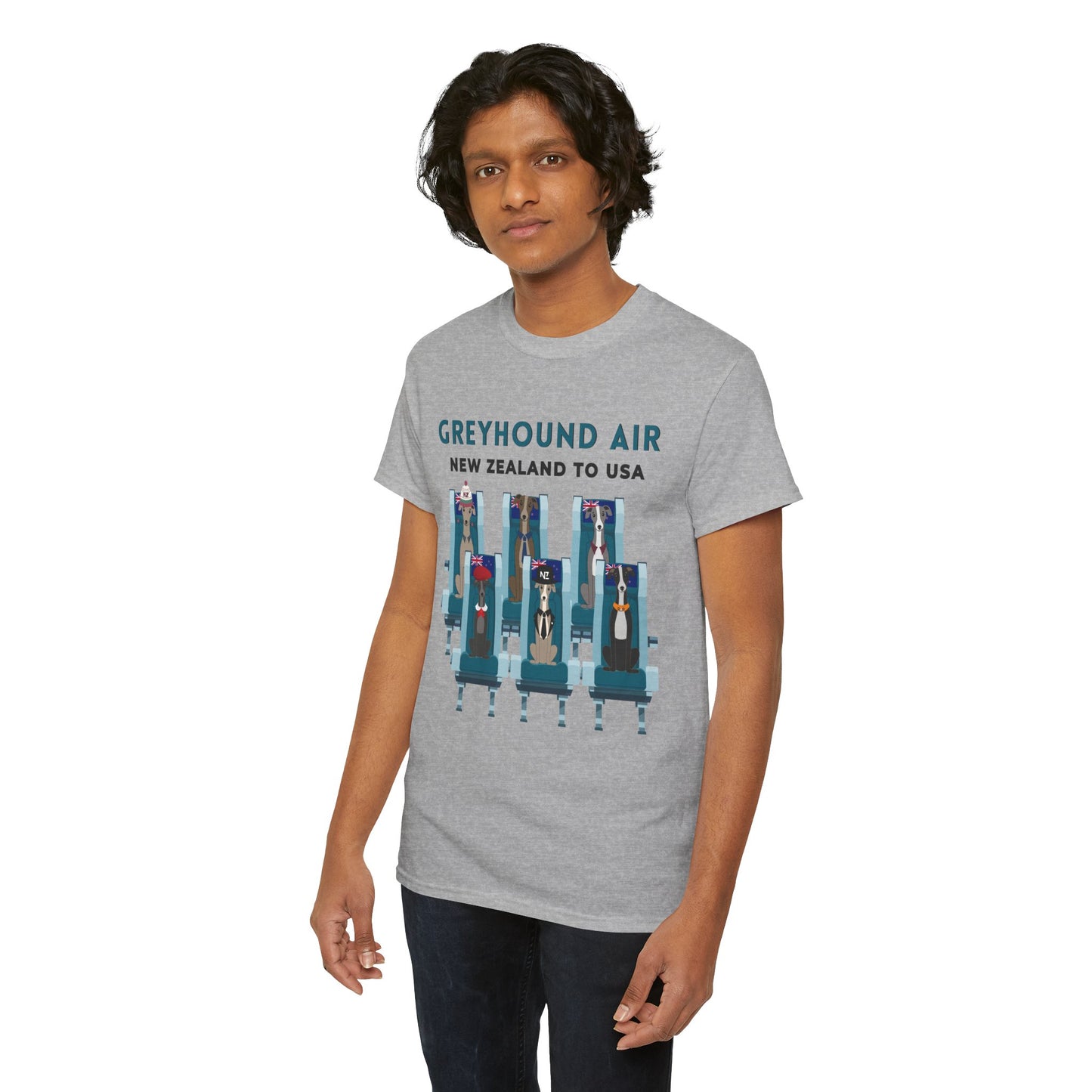 Greyhound Air Short Sleeve Shirt New Zealand to USA Greyhound Rescue