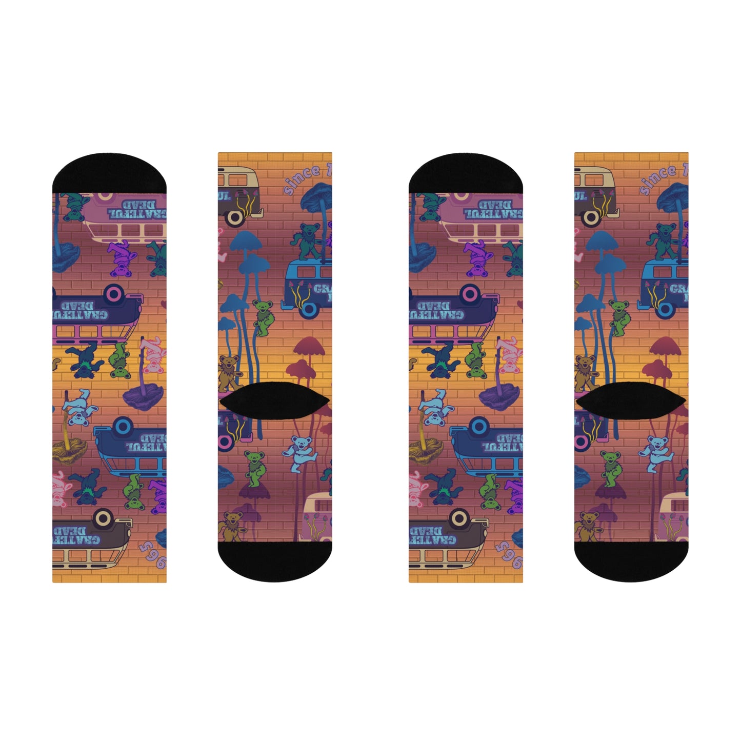 Grateful Dead Socks Dancing Bears Psychedelic Brick Trip Unisex