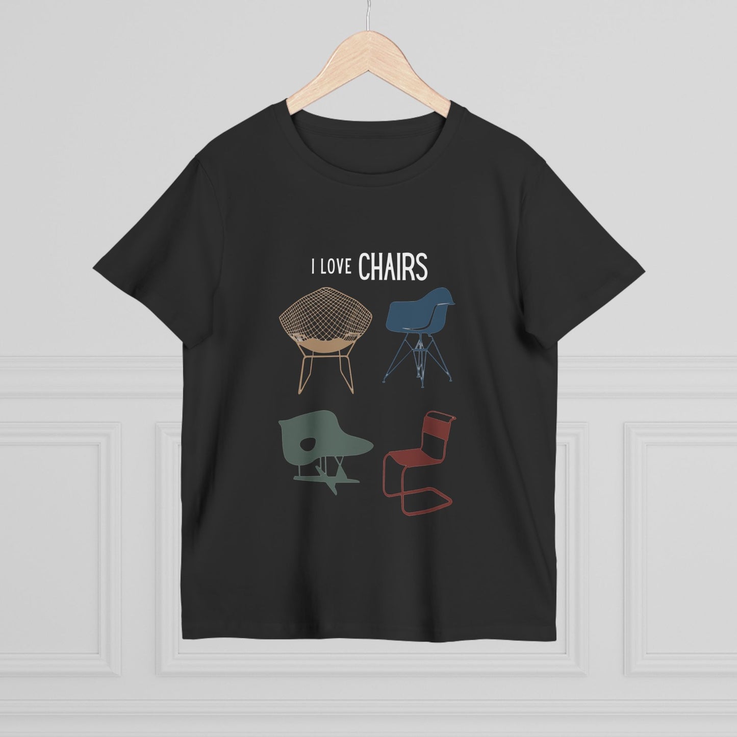 I Love Chairs Women's T-Shirt Iconic Designs V-Neck