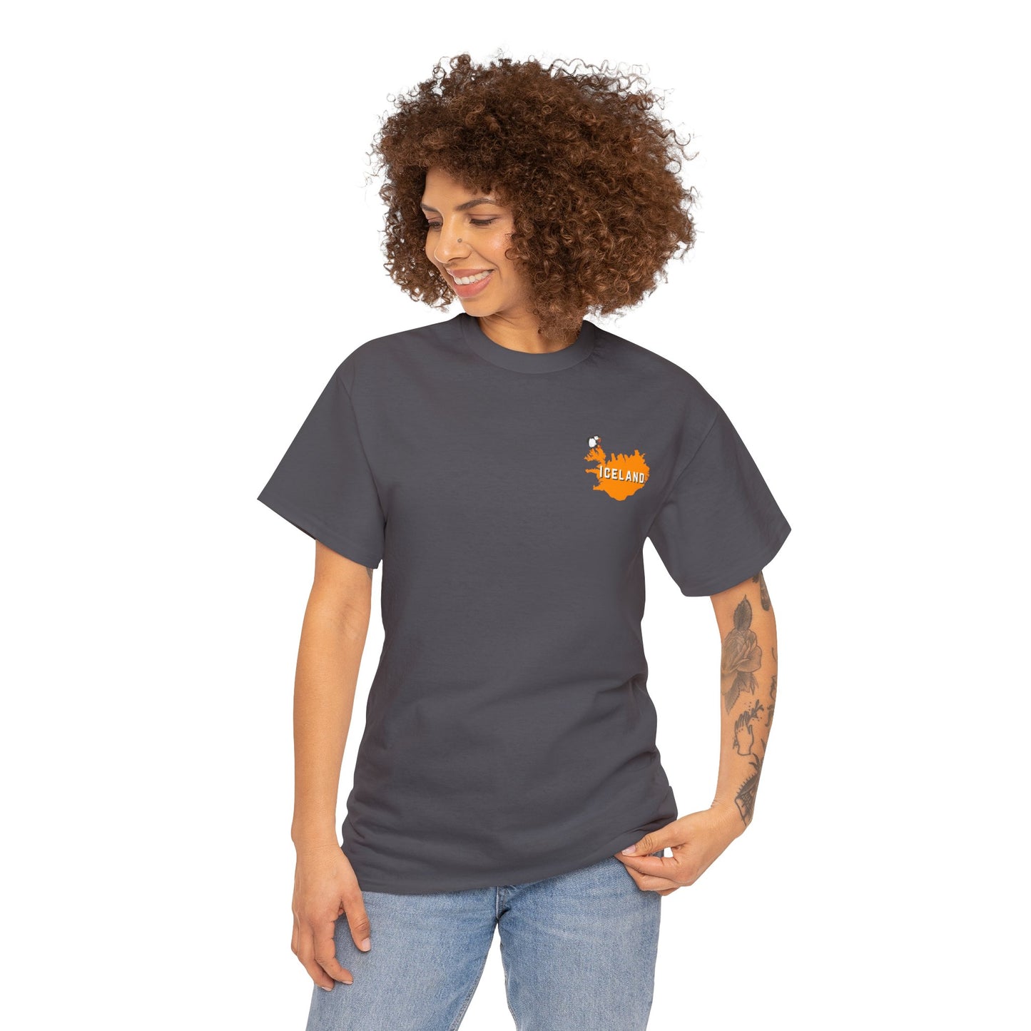 Iceland T-Shirt, 2-Sided Travel Tee Puffins Viking