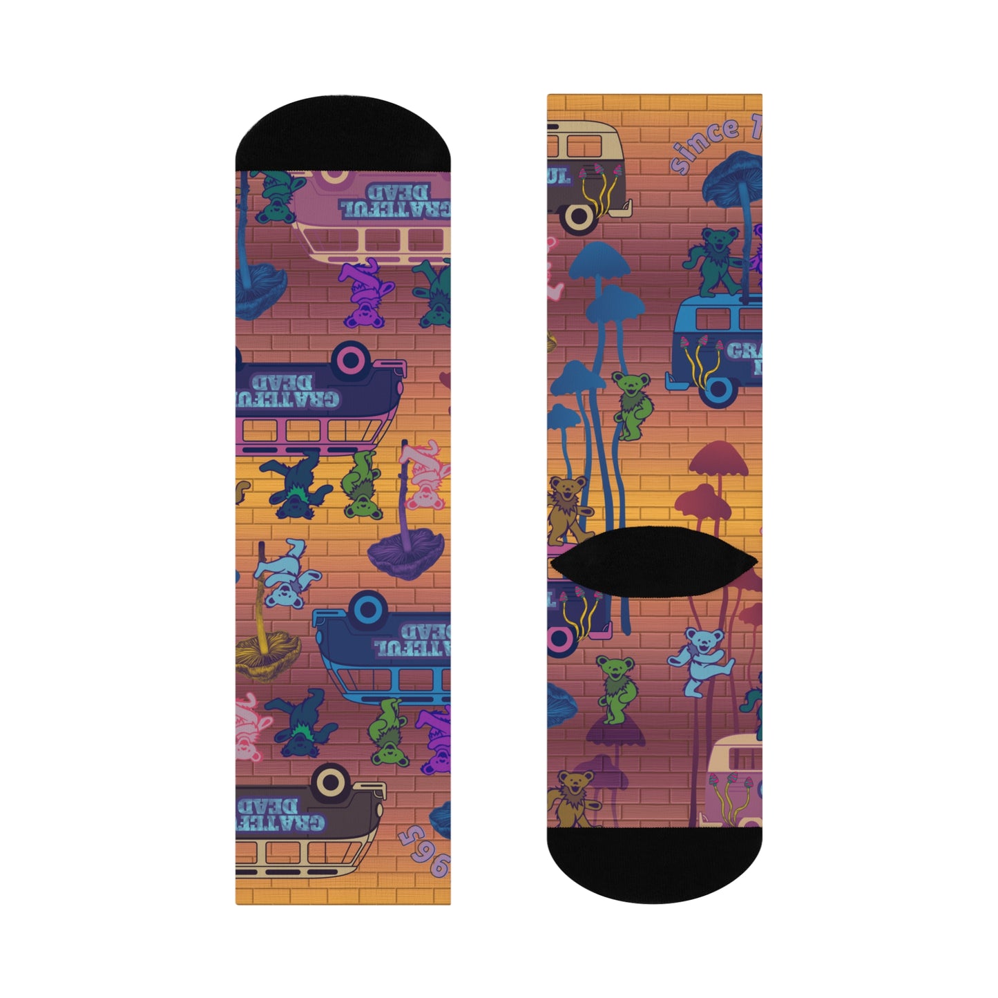 Grateful Dead Socks Dancing Bears Psychedelic Brick Trip Unisex