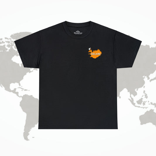 Iceland T-Shirt, 2-Sided Travel Tee Puffins Viking