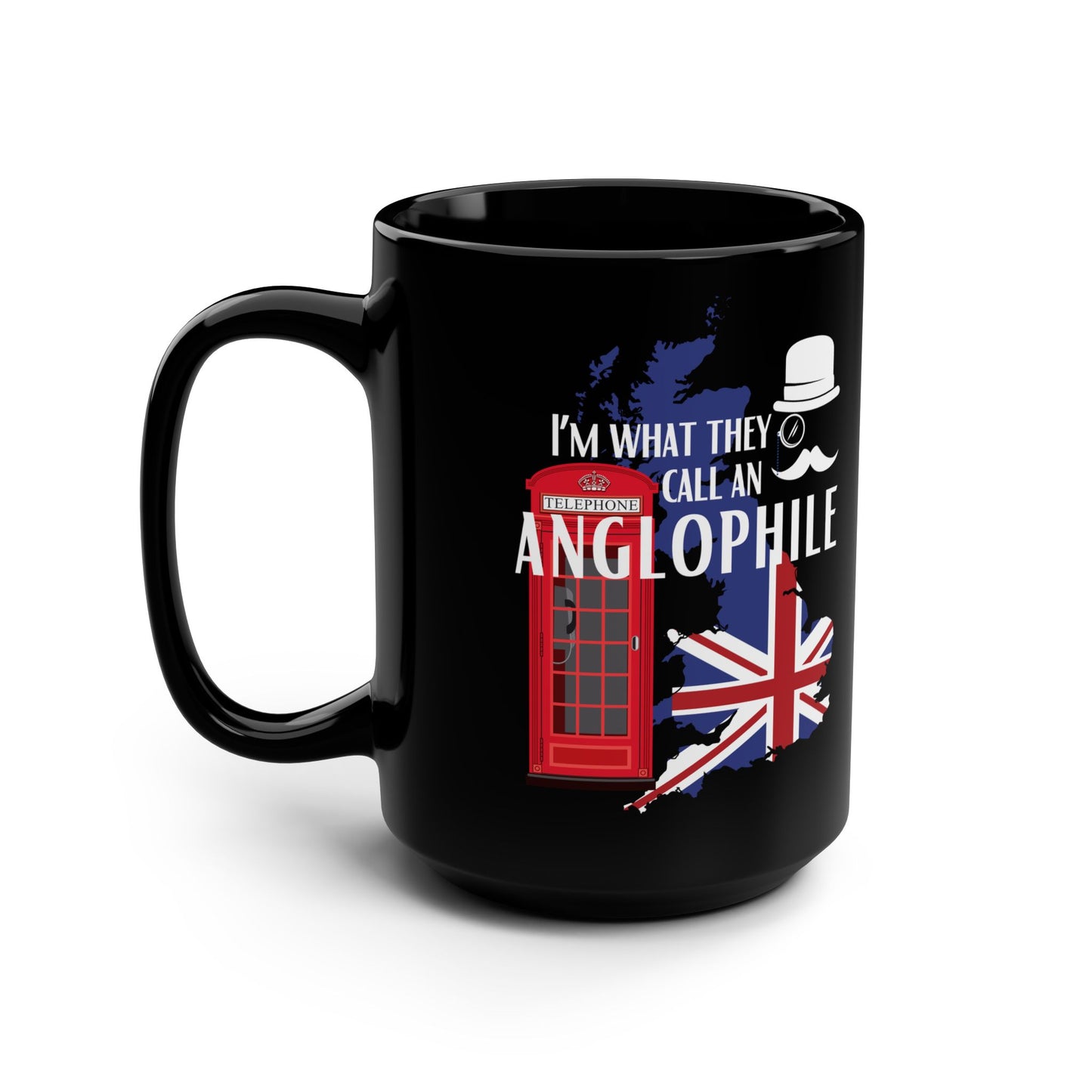 Anglophile Coffee Mug England Lovers 15 oz Ceramic Modern Original