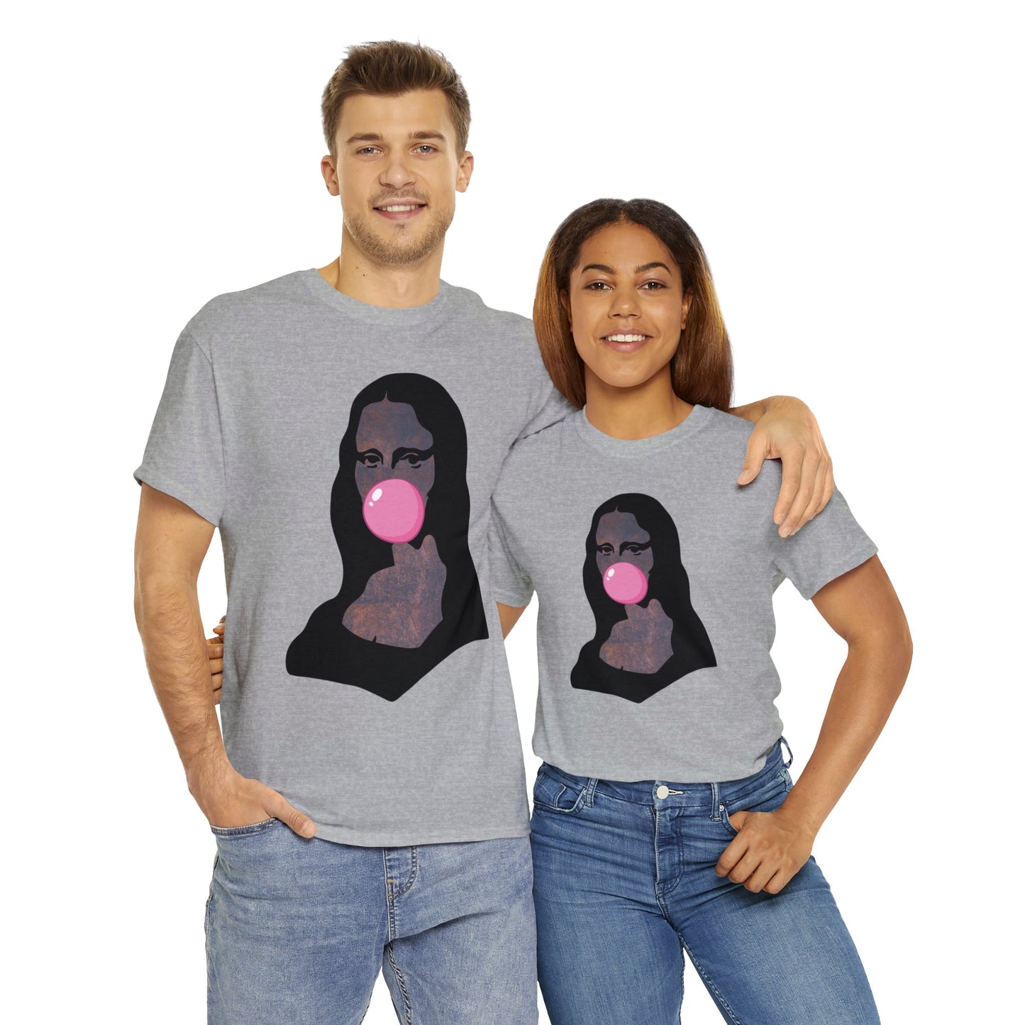 Mona Lisa Bubblegum T-Shirt Italy Humor Tee