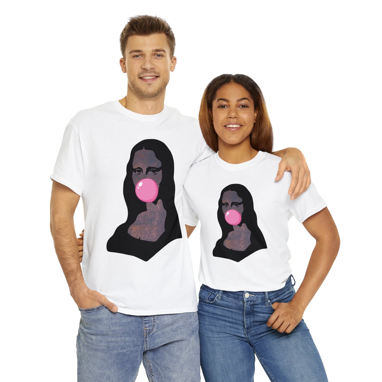 Mona Lisa Bubblegum T-Shirt Italy Humor Tee