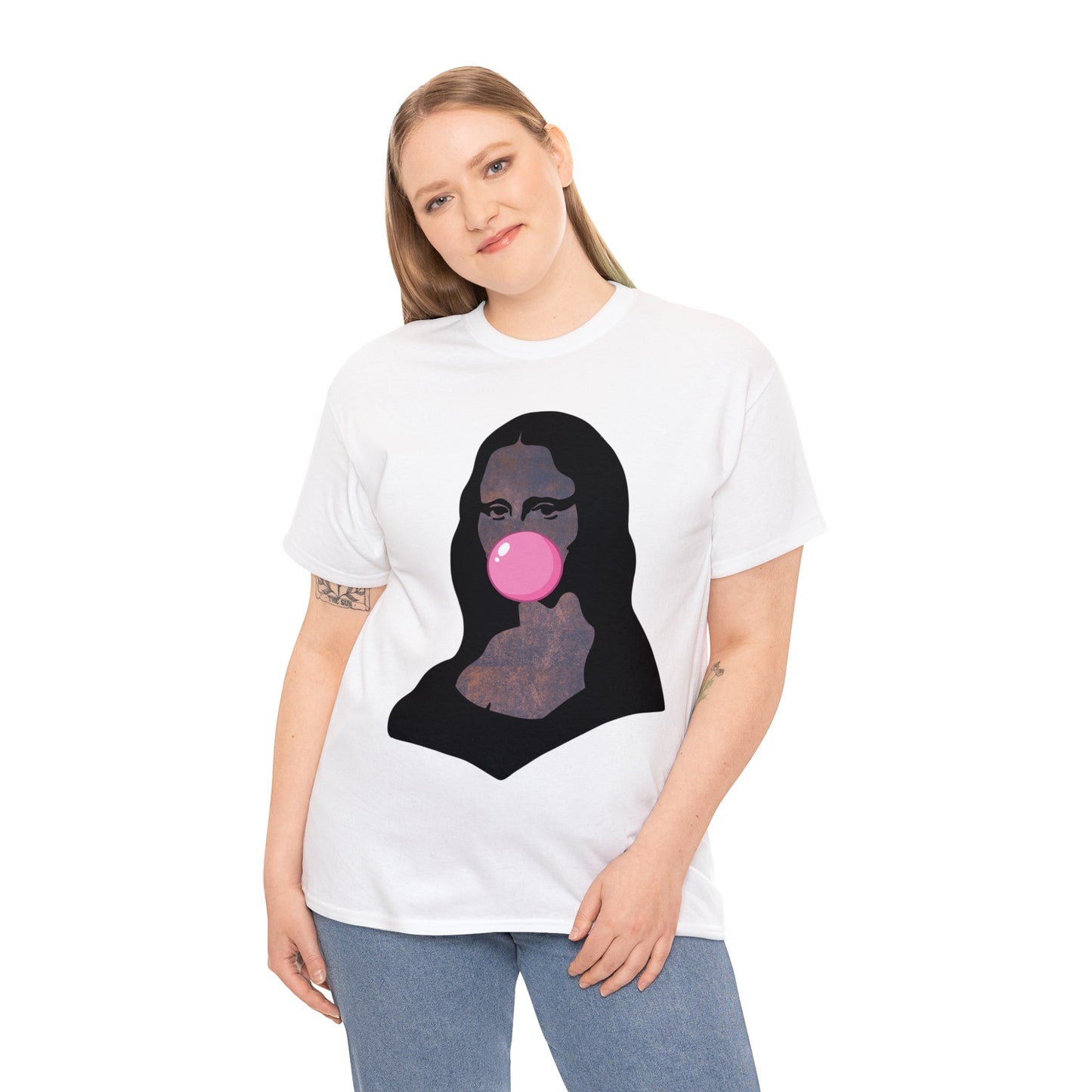 Mona Lisa Bubblegum T-Shirt Italy Humor Tee