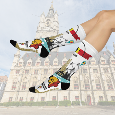 Belgium Socks Unisex Adult Stretchy Mid Calf Original