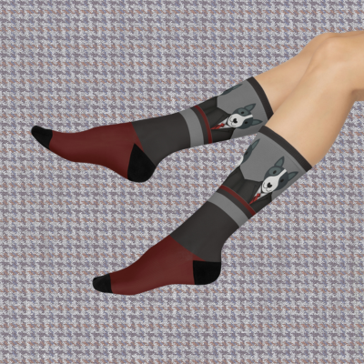 Bull Terrier Socks Well Suited Unisex Adult Stretchy Mid Calf Original