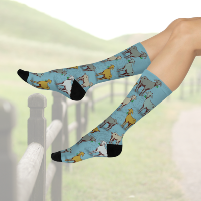 Goat Socks Retro Unisex Adult Stretchy Mid Calf Original