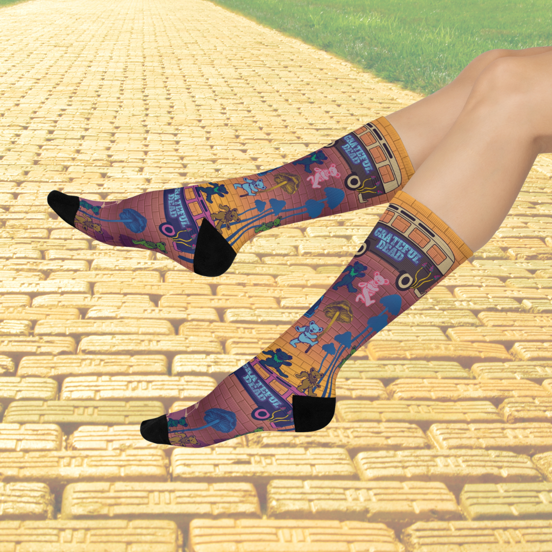 Grateful Dead Socks Dancing Bears Psychedelic Brick Trip Unisex