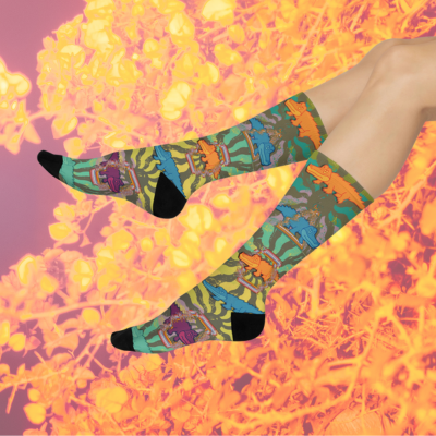 King Gizzard & the Lizard Wizard Psychedelic Socks 2 Unisex Adult Stretchy Mid Calf Original