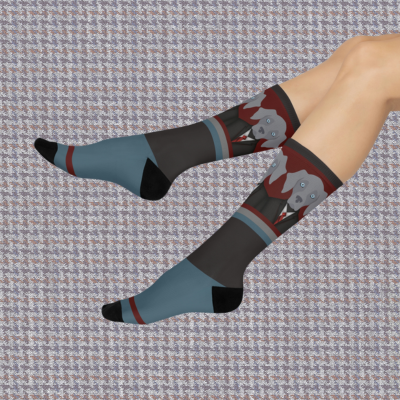 Weimaraner Socks Well-Suited Unisex Adult Stretchy Mid Calf Original