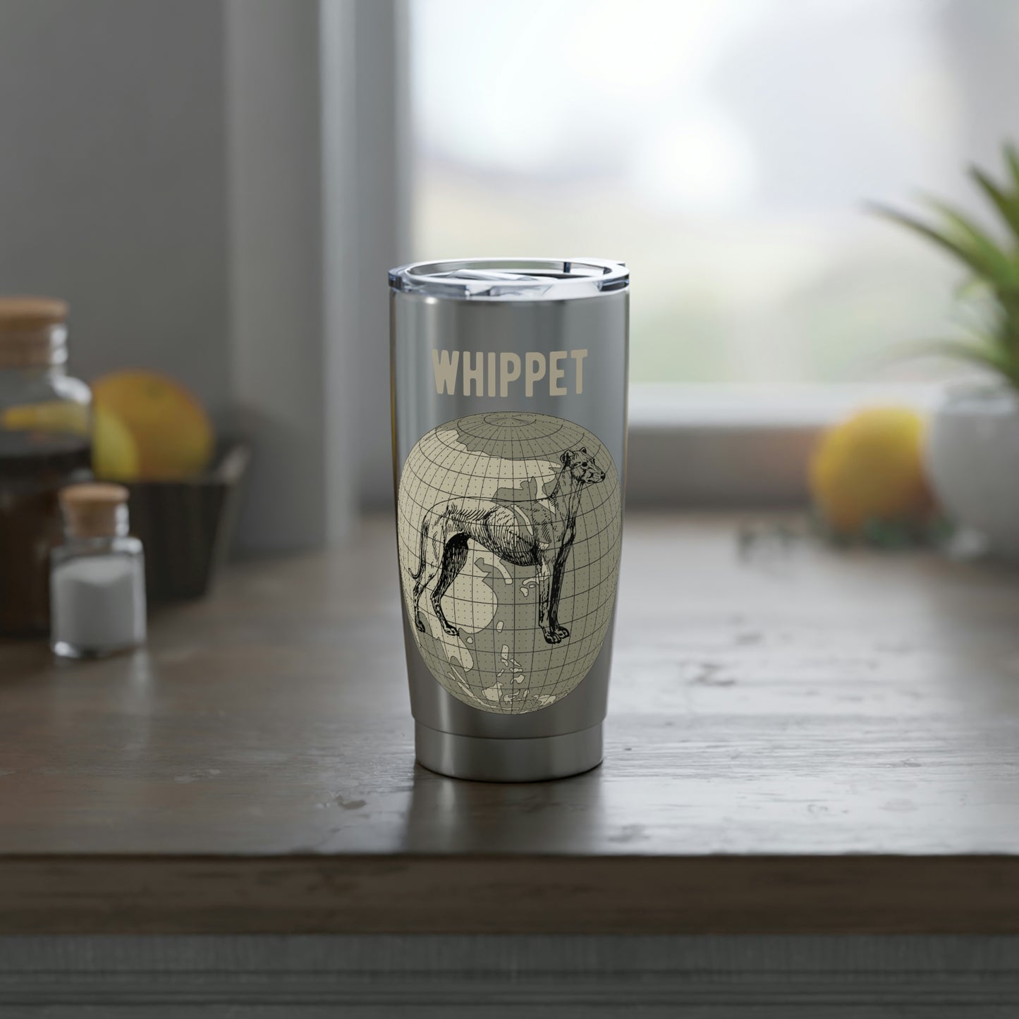 Whippet 20 oz Tumbler, Old-World Map