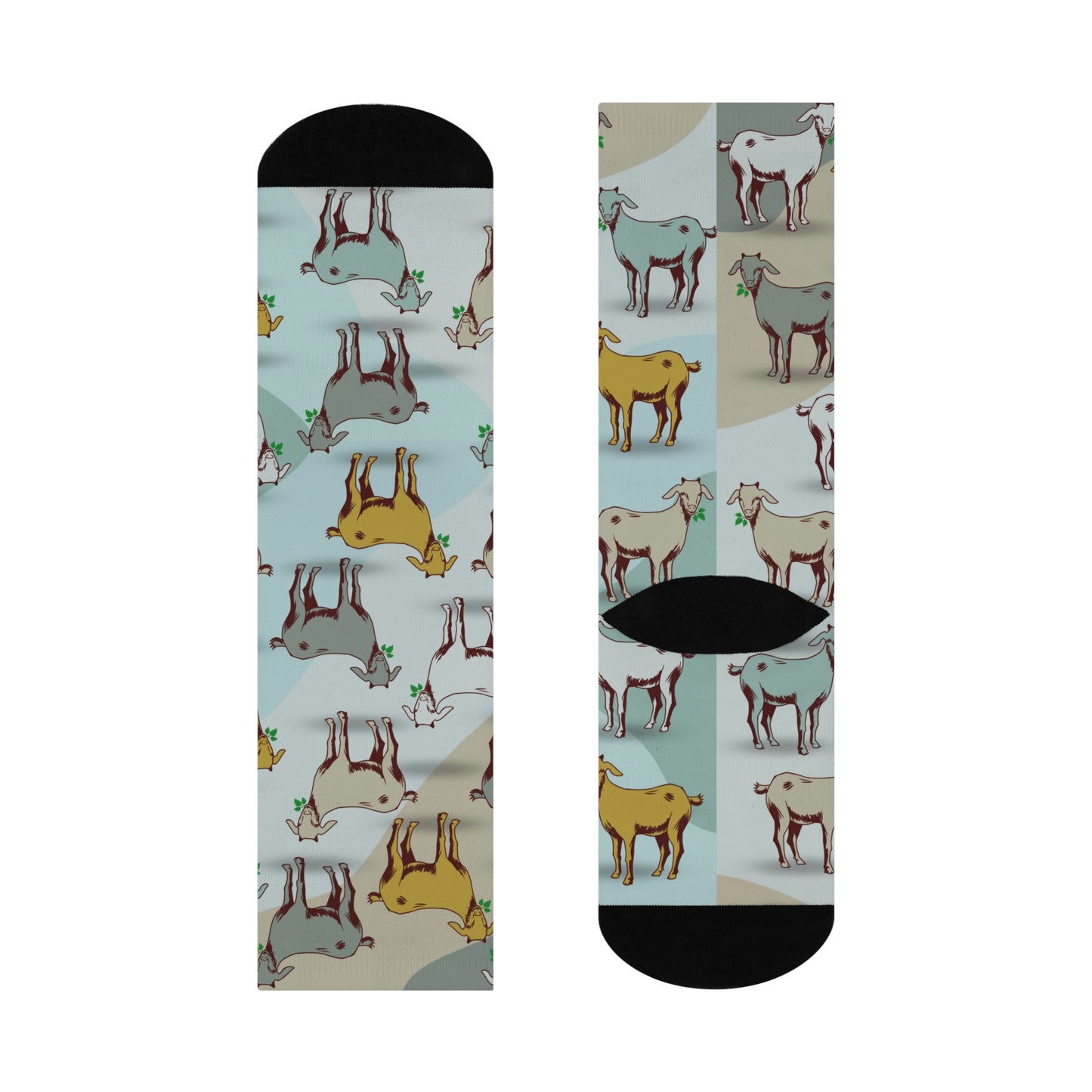 Goat Socks Boho Unisex Adult Stretchy Mid Calf Original
