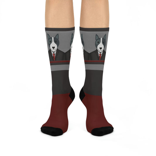 Bull Terrier Socks Well Suited Unisex Adult Stretchy Mid Calf Original