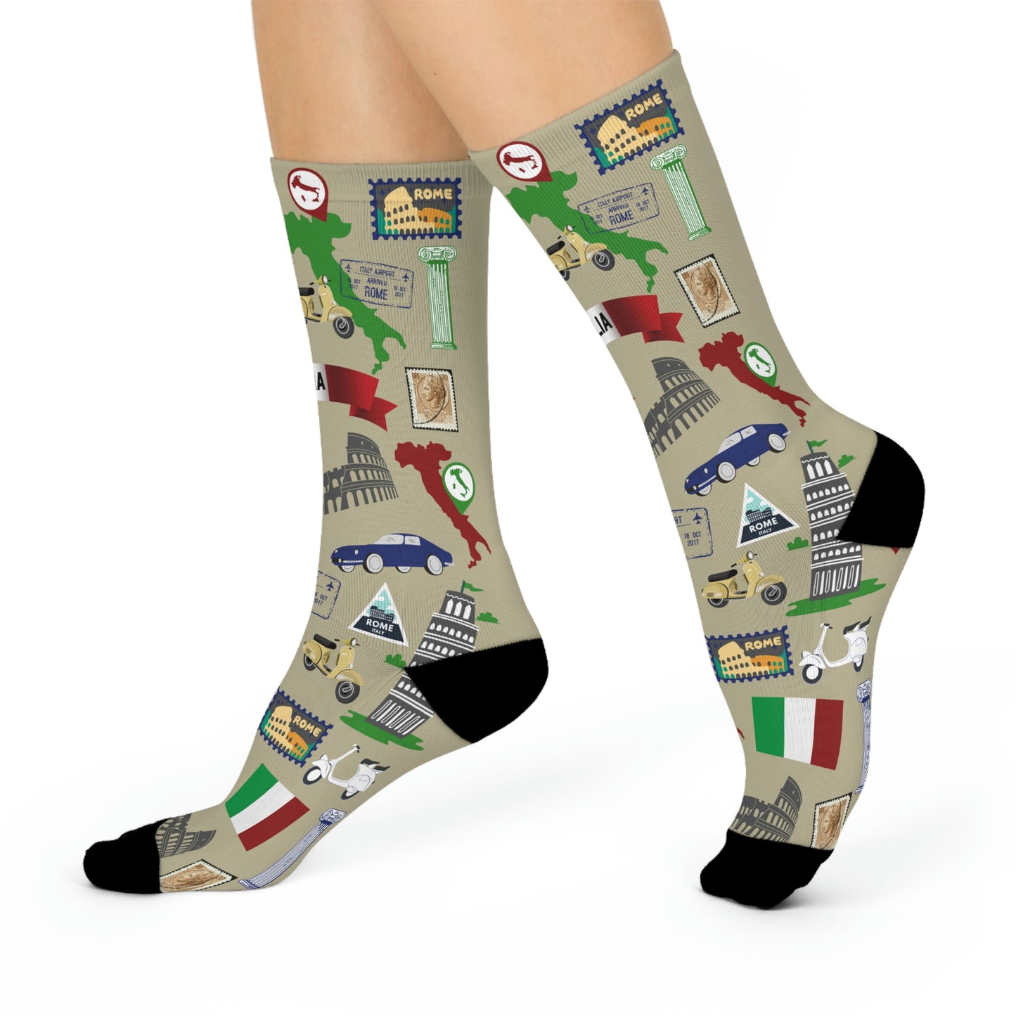 Italy Socks Italia Unisex Adult Stretchy Mid Calf Original
